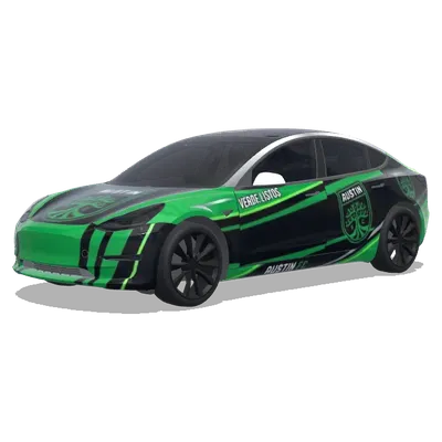 Austin Fc Football team car. – Tesla Model 3 wrap