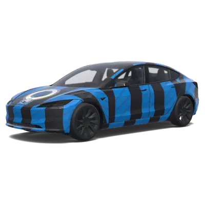 Club Brugge Logo Streifen – Tesla Model 3 Wrap