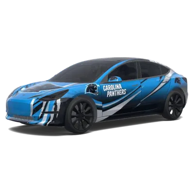Carolina Panthers (Carolina Panthers.) – Tesla Model 3 Wrap