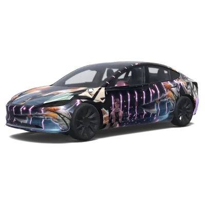 死神黑崎一護與朽木白哉 – 特斯拉 Model 3 塗裝