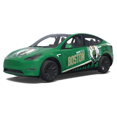 Boston Celtics, зелёный (Boston Celtics fully car. Colors: green.) – оклейка Tesla Model Y