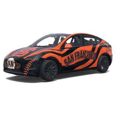 舊金山巨人橙黑棒球 – 特斯拉 Model Y 塗裝