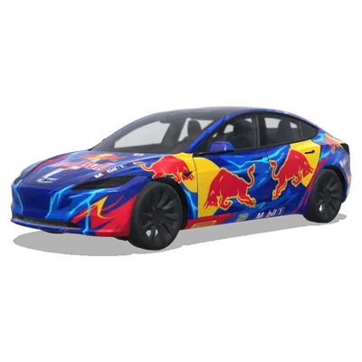Стиль Red Bull (fi redbull style.) – оклейка Tesla Model 3