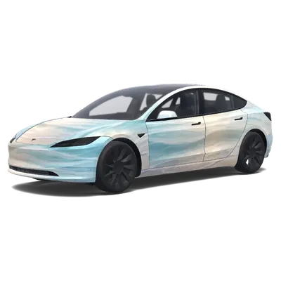 Weiche Strandwellen (soft light beach waves.) – Tesla Model 3 Wrap
