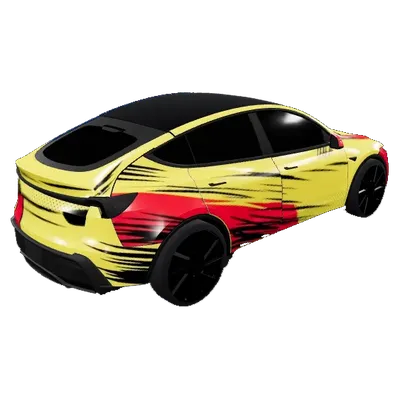 セルシェイドコミック - Model Y Juniper Standard AWD (Cel-Shaded Comic - Model Y Juniper Standard AWD) – テスラ Model Y ラッピング