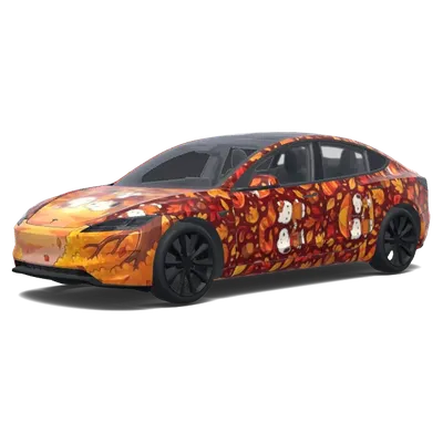 秋葉幽靈 – 特斯拉 Model 3 塗裝