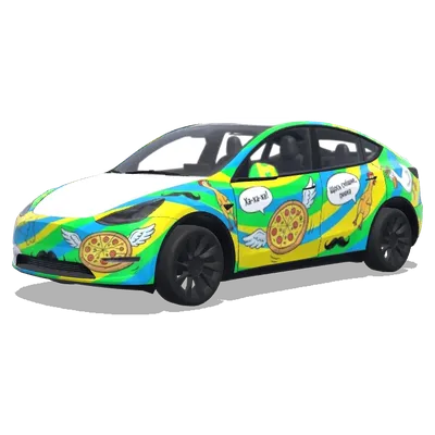 Что-то смешное (щось смішне.) – оклейка Tesla Model Y