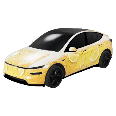 Лимонадный взрыв (Lemonade Burst) – оклейка Tesla Model Y