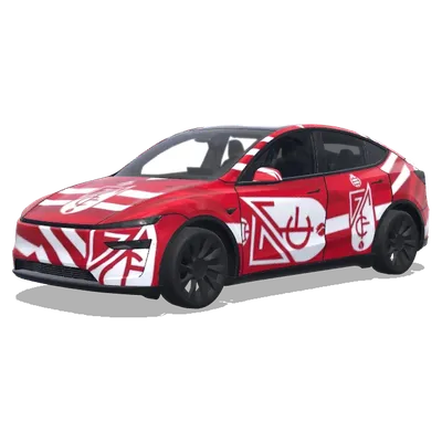 Гранада КФ (Granada CF. Colors: red, white.) – оклейка Tesla Model Y