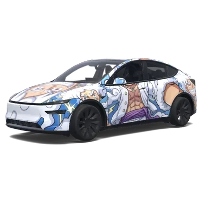 白色齒輪5路飛 – 特斯拉 Model Y 塗裝