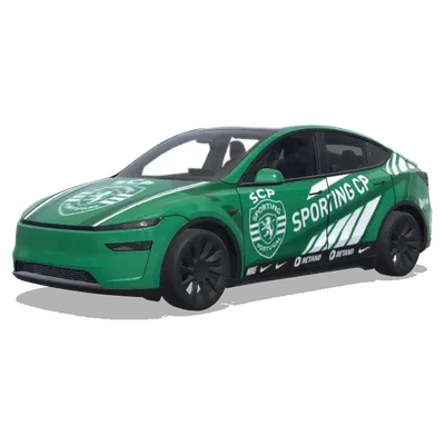 Спортинг (sporting clube portugL. Colors: green.) – оклейка Tesla Model Y