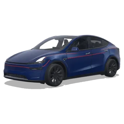 Red Pinstripe – Tesla Model Y wrap