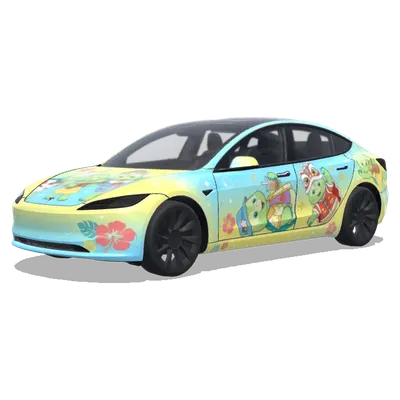 Disney Olaf Optimiert – Tesla Model 3 Wrap