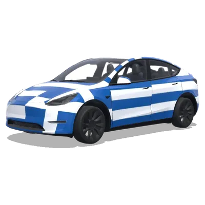 Флаг Греции (Greece flag.) – оклейка Tesla Model Y