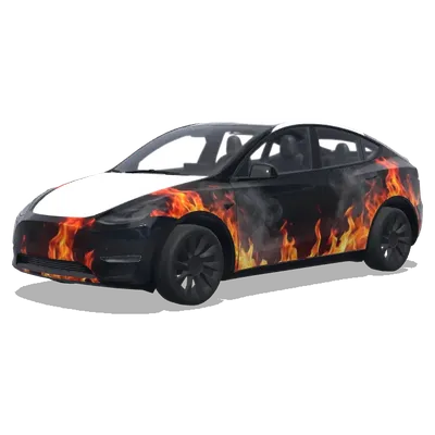 筋肉質シェフキャラクター – テスラ Model Y ラッピング