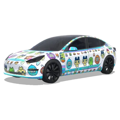 Tamagotchi Wrap – Tesla Model 3 wrap