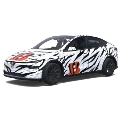Bengal-Tiger-Streifen-Folierung – Tesla Model Y Wrap