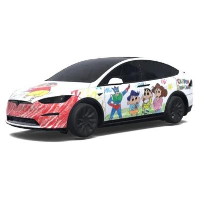 Crayon Shin-chan Folierung – Tesla Model X Wrap