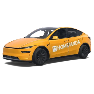 HomePanda Yellow Tesla Wrap – Tesla Model Y wrap