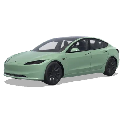 Sage Green Outline – Tesla Model 3 wrap