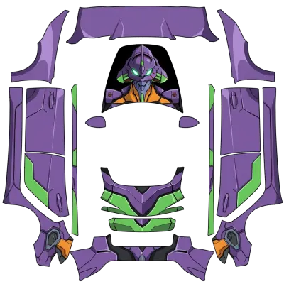 에반게리온 초호기 (Evangelion Unit-01) – 테슬라 Model 3 랩핑