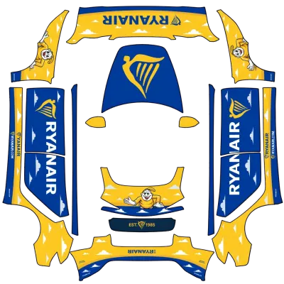 Ryanair Low Fares Electric (Ryanair low fares made electric) – Tesla Model 3 Wrap