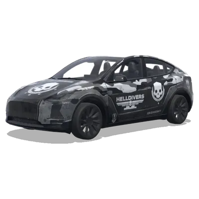 Helldivers 2 Monochrome (black and grey and white helldivers 2) – Tesla Model Y Wrap