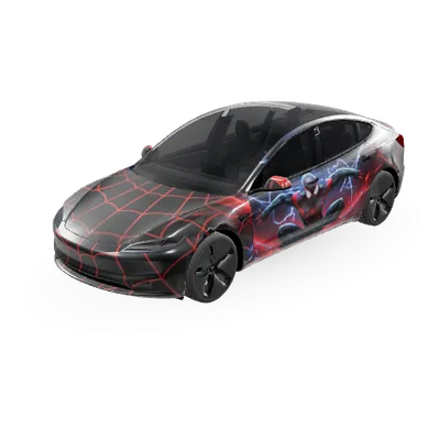 Spider-Man Miles Morales (Miles Morales Spider-Man Wrap) – covering Tesla Model 3