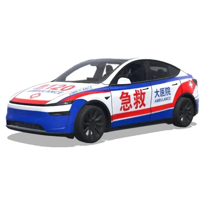 Chinesischer Krankenwagen (Chinese Ambulance) – Tesla Model Y Wrap