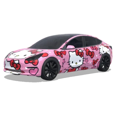 Hello Kitty – Tesla Model 3 wrap