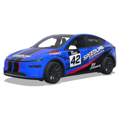 Blue Speedline 42 – Tesla Model Y wrap