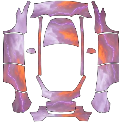 Грозовые облака (Cloudy Lightning) – оклейка Tesla Model Y
