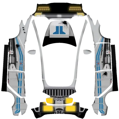 星球大戰星際飛船（Star Tours Starspeeder 3000） – 特斯拉 Model 3 塗裝