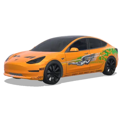 速度与激情Supra致敬 – 特斯拉 Model 3 涂装