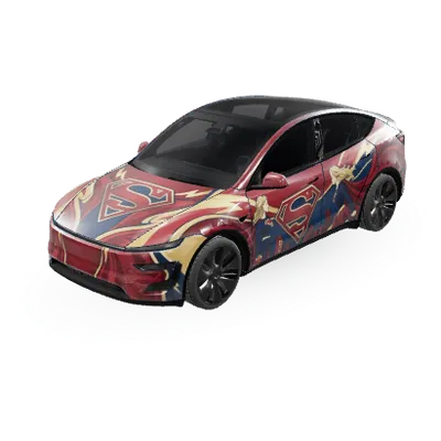 Supergirl Premium Design (supergirl y premium cw design) – Tesla Model Y Wrap