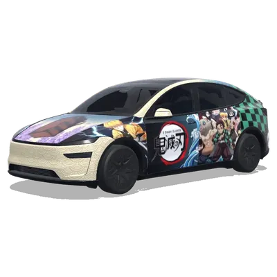 Demon Slayer (以日本动画片《鬼滅の刃》 (Kimetsu no Yaiba)为主题做个壁纸) – Tesla Model Y L Wrap