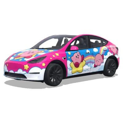 Kirby design – Tesla Model Y wrap