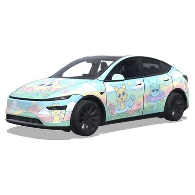 Sprunki Characters and World (sprunkiのキャラクターと世界観をデザインして) – Tesla Model Y wrap