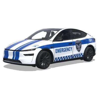 Blaue und weiße Einsatzlackierung – Tesla Model Y Wrap