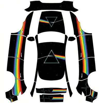 핑크 플로이드 다크사이드 (Pink Floyd - The Dark Side Of The Moon) – 테슬라 Model Y 랩핑