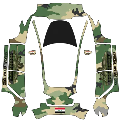 イラク軍2 (Iraqi army 2) – テスラ Model 3 ラッピング