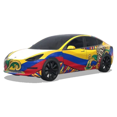Колумбия (colombia) – оклейка Tesla Model 3