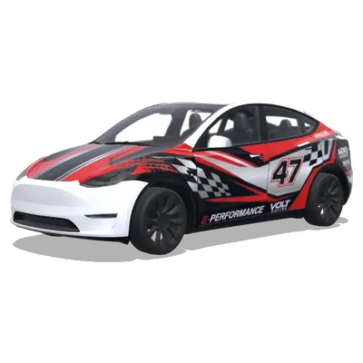 넘버 47 체크 패턴 퍼포먼스 랩 – 테슬라 Model Y 랩핑