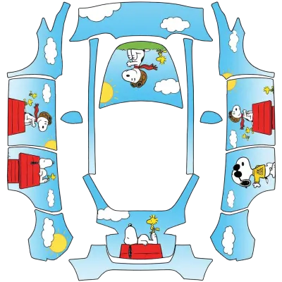 Вуди и Снупи (Woodstock&snoopy) – оклейка Tesla Model Y