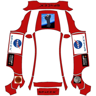 SpaceX NASA (SpaceX_NASA wrap) – Tesla Model Y Wrap