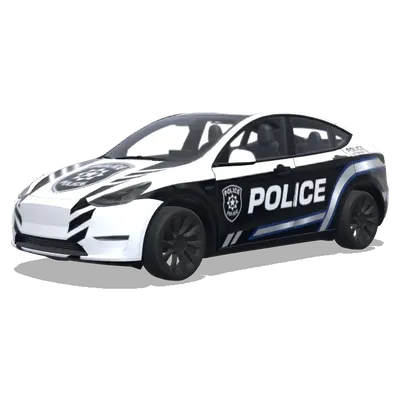 Полицейская полоса синего цвета – оклейка Tesla Model Y