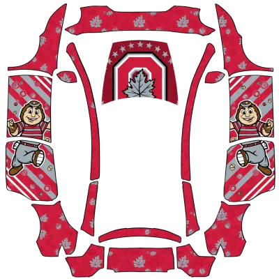 Ohio State Buckeyes (Buckeye Wrap) – Tesla Model Y L Wrap