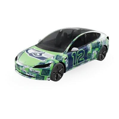 Seattle Seahawks (Seahawks) – Tesla Model 3 Wrap