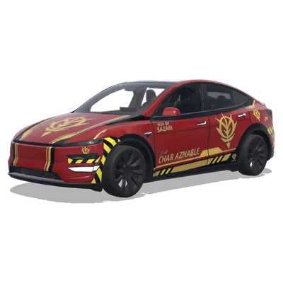 Char Aznable – Tesla Model Y wrap