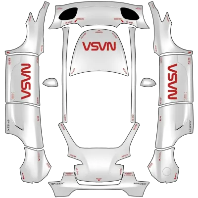 NASA SpaceX – Tesla Model Y wrap
